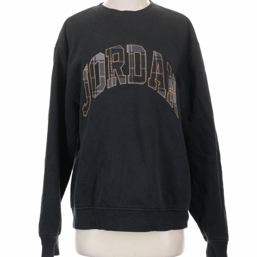 Men’s Jordan Jumpman Embroidered Plaid Logo Crewneck Sweatshirt Size L